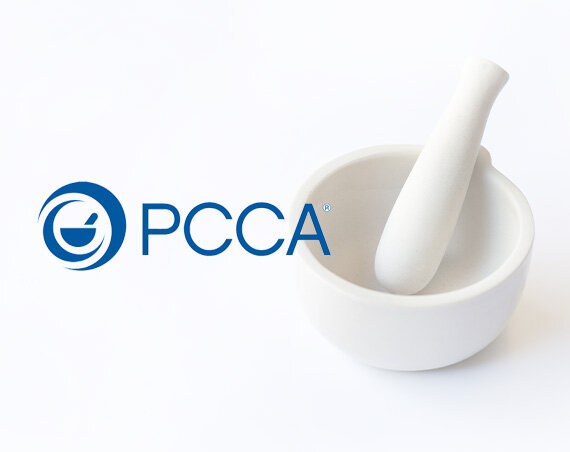 PCCA logo with mortar and pestle